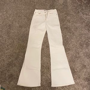 Zara white flare jeans